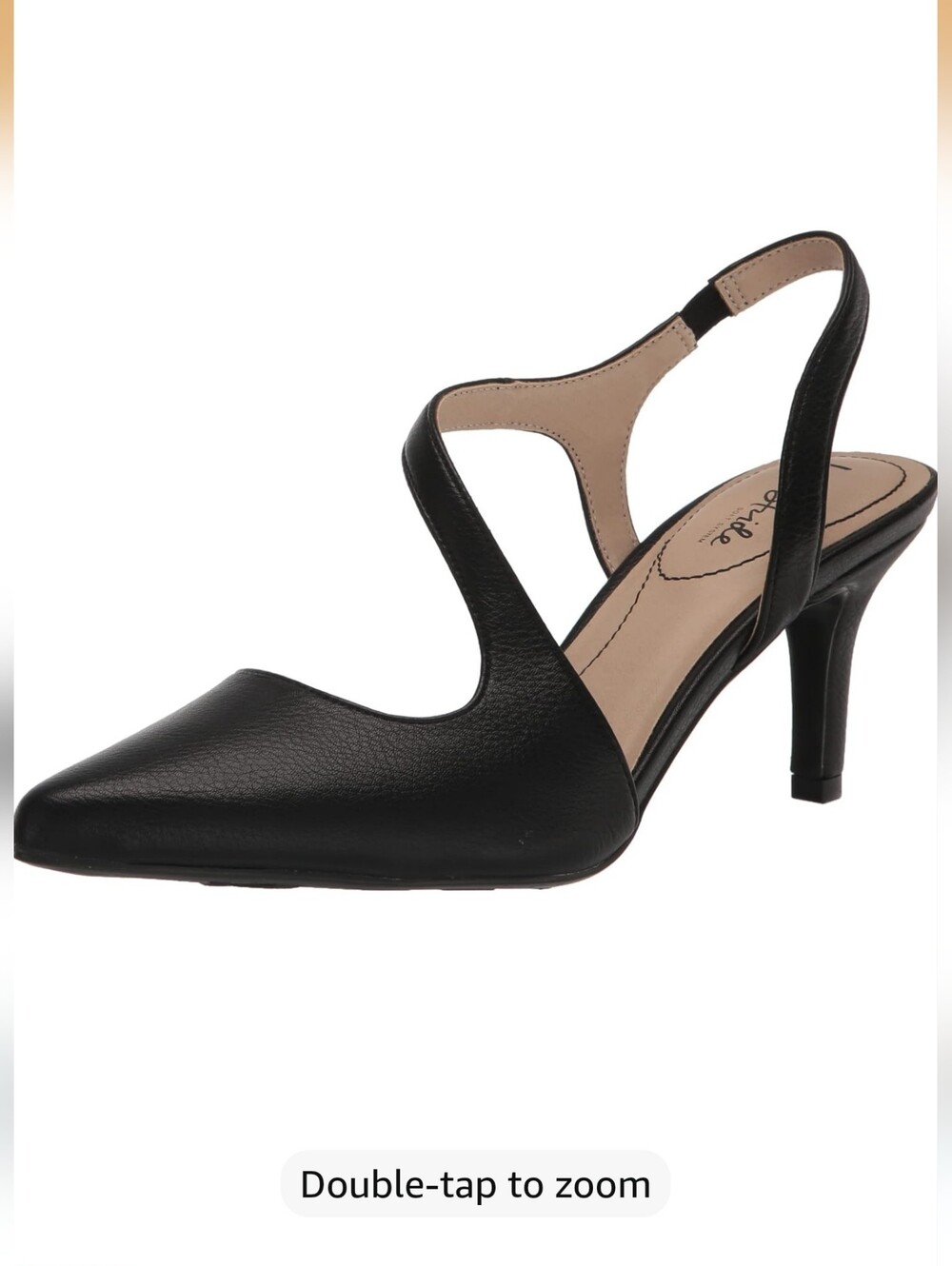 Women’s Black Slingback Pointed-Toe Heels